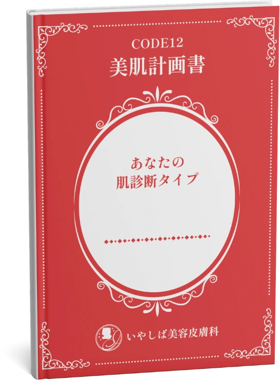 ご来院時にお渡しする、あなた専用の肌診断結果と治療計画の冊子